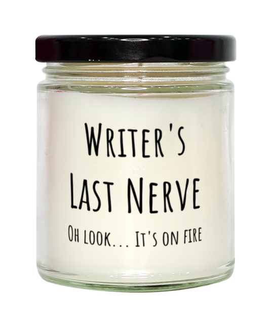 Funny Writers Last Nerve Candle Gift For Writer Birthday