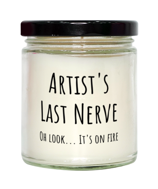 Funny Artists Last Nerve Candle Gift For Artist Birthday