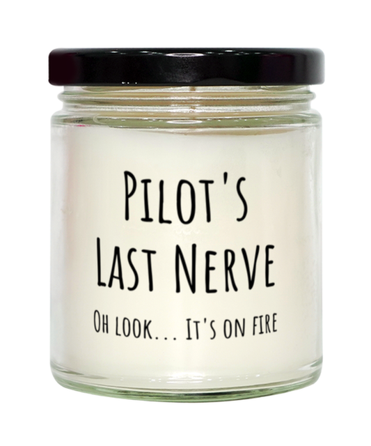 Funny Pilots Last Nerve Candle Gift For Pilot Birthday