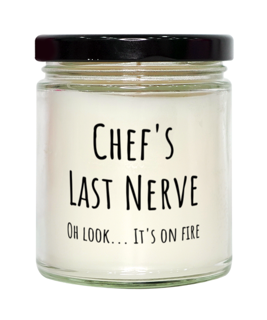 Funny Chefs Last Nerve Candle Gift For Chef Birthday