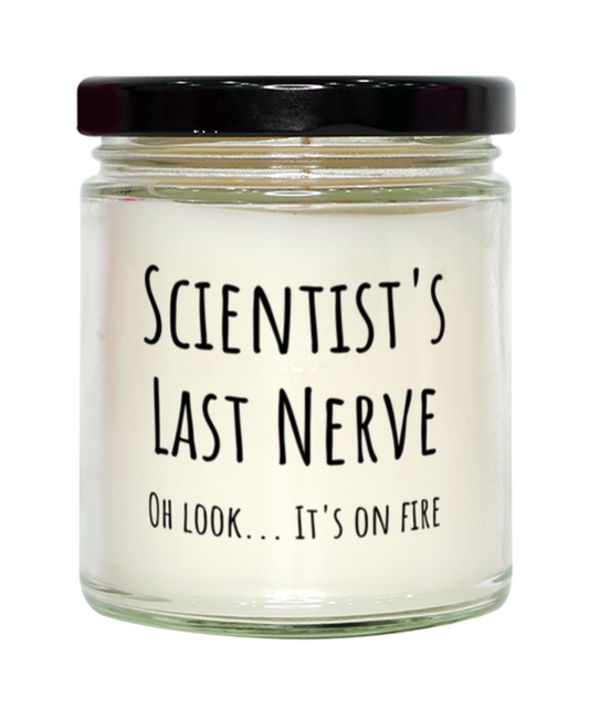 Funny Scientists Last Nerve Candle Gift For Scientist Birthday