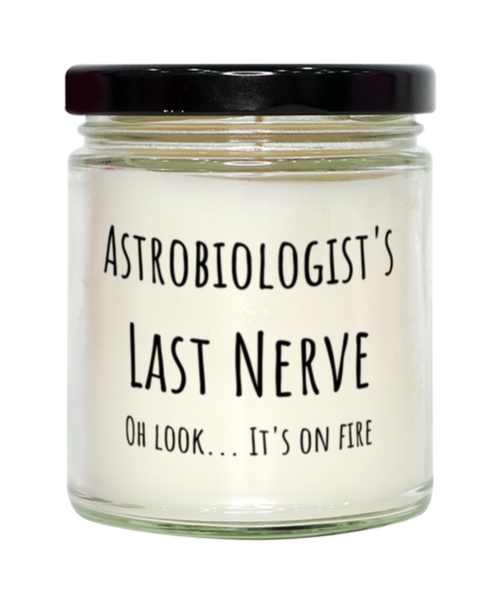 Funny Astrobiologists Last Nerve Candle Gift For Astrobiologist Birthday