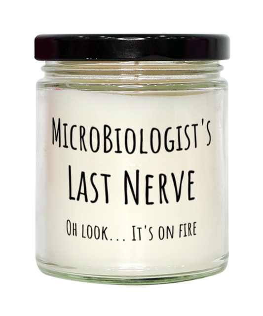 Funny Microbiologists Last Nerve Candle Gift For Microbiologist Birthday