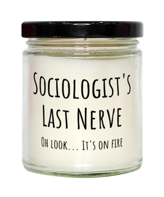 Funny Sociologists Last Nerve Candle Gift For Sociologist Birthday