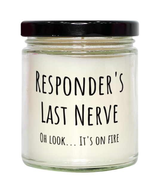 Funny Responders Last Nerve Candle Gift For Responder Birthday