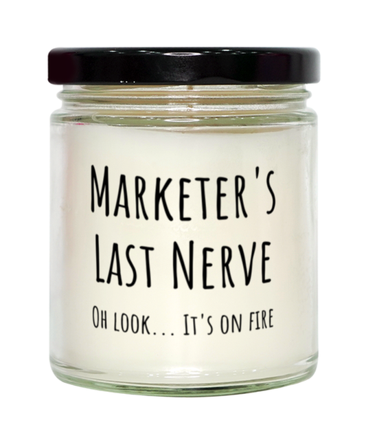 Funny Marketers Last Nerve Candle Gift For Marketer Birthday