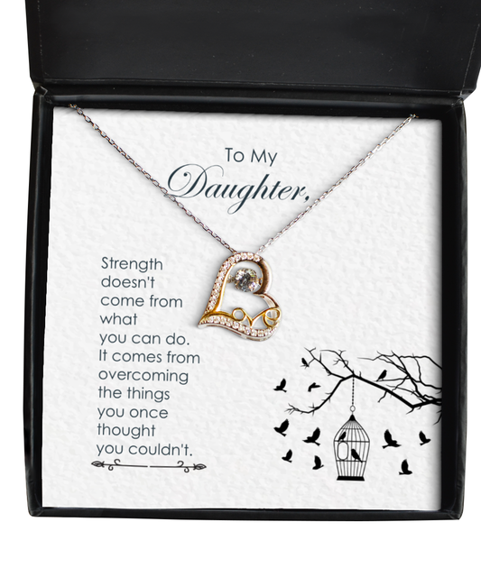 Jewelry Gift For Daughter, Daughter Love Dancing Necklace, To My Daughter, Gift To Daughter, Daughter Encouragement Gift