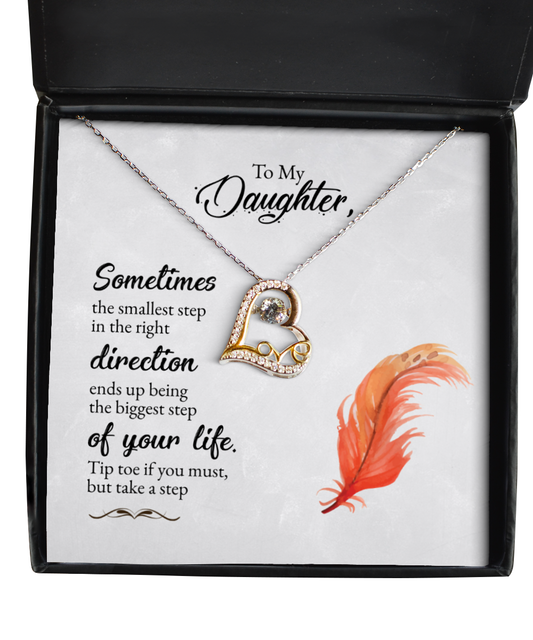 Gift For Daughter, Daughter Love Dancing Necklace, Daughter Jewelry, Sentimental Gift To My Daughter, Daughter Strength Necklace