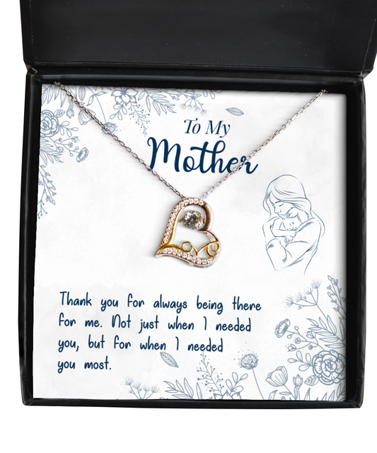 Thank You Gift To My Mother, Love Dancing Necklace For Mother From Son, Mothers Day Gift Ideas, Mother  Bday Gifts From Daughter