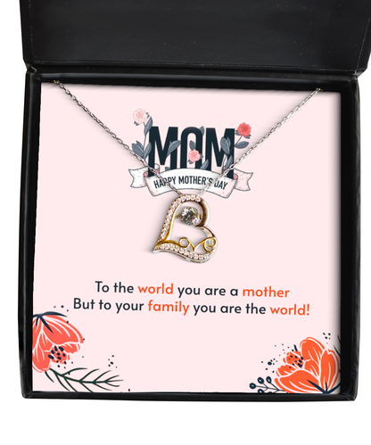 Happy Mother's Day Mom, Love Dancing Necklace For Mom, Appreciation Gift To Mom From Daughter, Mom Jewelry Gift, I Love You Mom