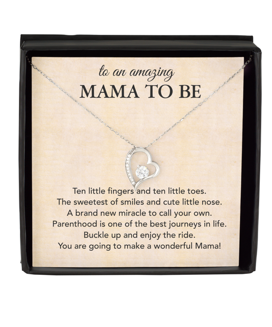 Pregnancy Gift For First Time Mama, Solitaire Crystal Necklace For Mama To Be, Baby Shower Gift For First Time Mama, Mama To Be Gift