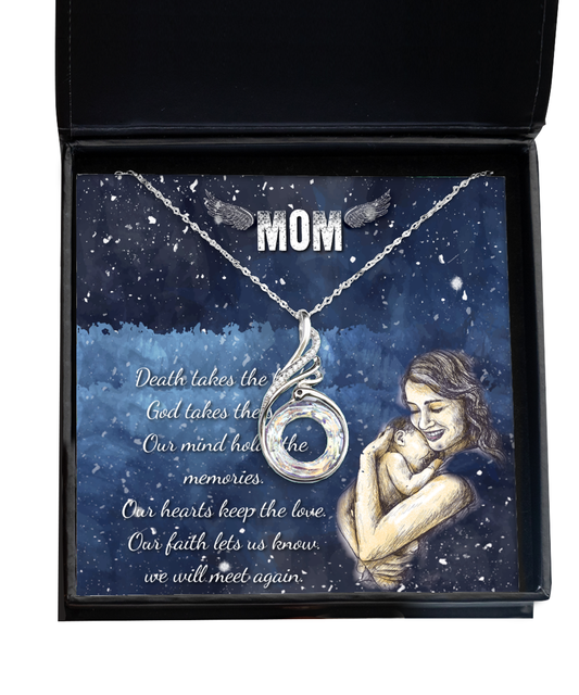 To My Angel Mom, Rising Phoenix Necklace To My Mom, I Love You Mom, Thoughtful Gifts For Mom, Mom Gift Ideas, Jewelry Gift For Mom