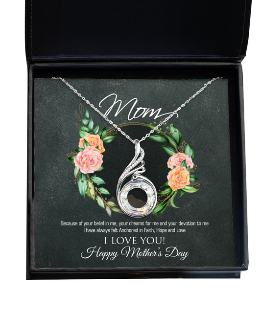 Happy Mother's Day Mom, Rising Phoenix Necklace For Mom, Appreciation Gift To Mom From Daughter, Mom Jewelry Gift, I Love You Mom