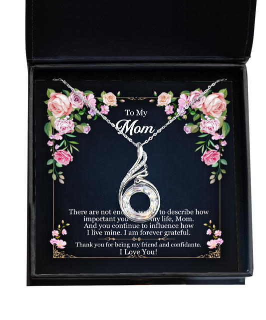 Forever Grateful To You Mom, Rising Phoenix Necklace For Mom, I Love You Mom, Birthday Gifts To My Mom, Thank You Gifts Mom