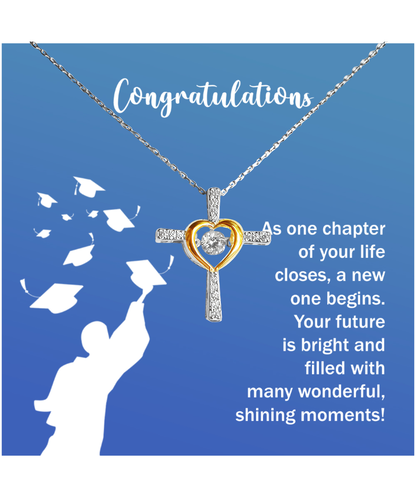 Graduation Gifts From Parents, Cross Dancing Necklace For College Graduation, Congratulations Gift For Sister, Jewelry For Graduates