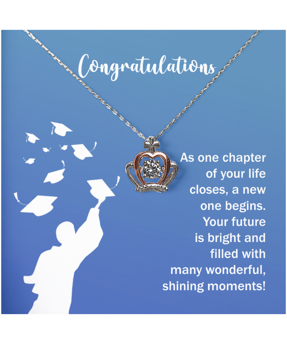 Graduation Gifts From Parents, Crown Pendant Necklace For College Graduation, Congratulations Gift For Sister, Jewelry For Graduates