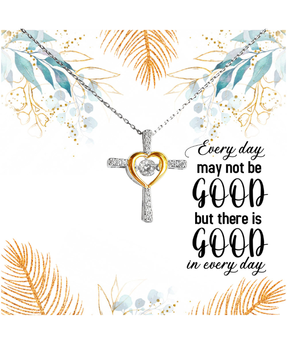 Everyday Jewelry, Cross Dancing Necklace Inspirational Gift, Positivity Message Jewelry Card, Reminder Gift For A Friend