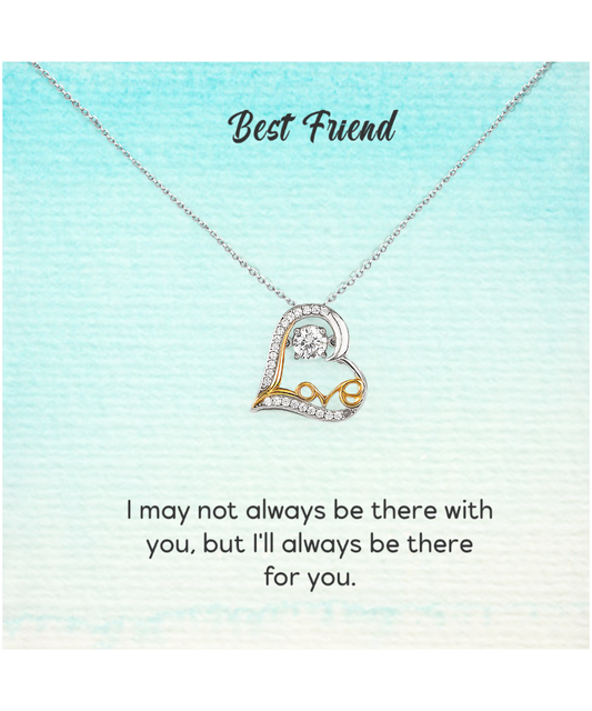 Best Friend Jewelry Gift, Love Dancing Necklace For My Best Friend, I'll Always Be There For You My Best Friend, To My Best Friend