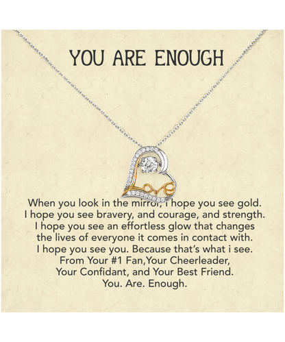 You Are Enough Best Friend, Love Dancing Necklace From Your Best Friend, Inspirational Gift For My Best Friend, To My Best Friend