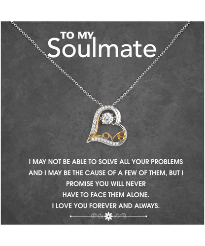 Love Dancing Necklace To My Soulmate, I Love You Forever And Always, Romantic Gift For Her, Gift For Women, Soulmate Necklace