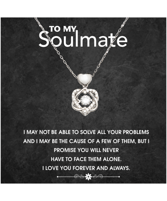 Heart Knot Silver Necklace To My Soulmate, I Love You Forever And Always, Romantic Gift For Her, Gift For Women, Soulmate Necklace