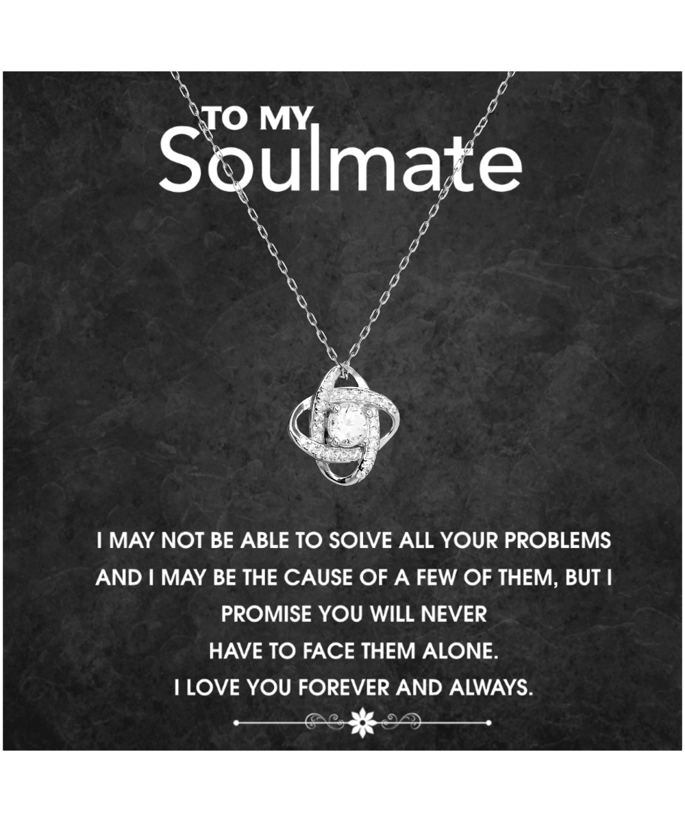 Love Knot Silver Necklace To My Soulmate, I Love You Forever And Always, Romantic Gift For Her, Gift For Women, Soulmate Necklace