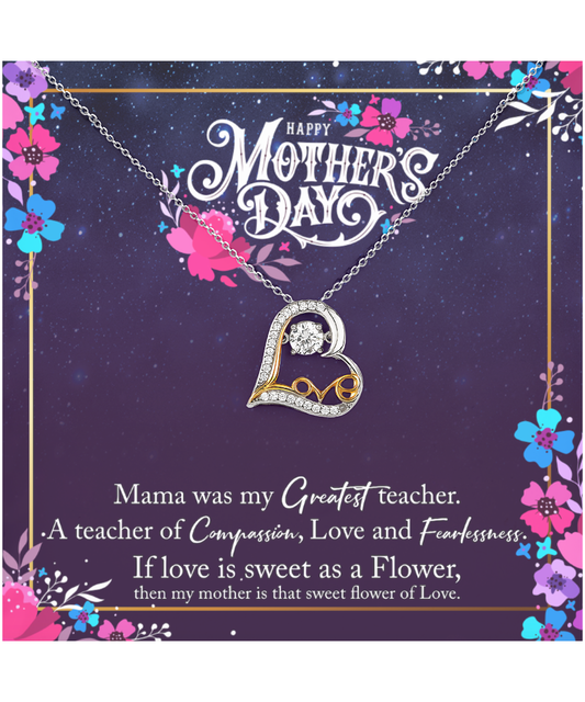 Happy Mother's Day Gift From Son, Love Dancing Necklace For Mother, Mother's Day Gift From Daughter, Gift With Love To My Mother