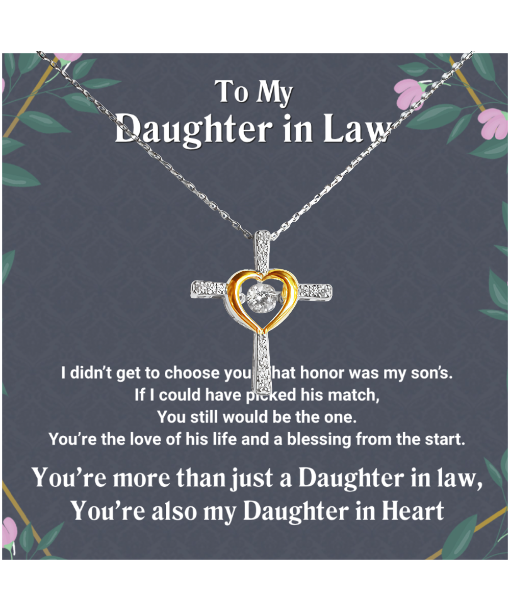 Daughter In Law Cross Dancing Necklace Gift From Mother In Law, Daughter In Law Wedding Gift Ideas, Future Daughter In Law Birthday Gift