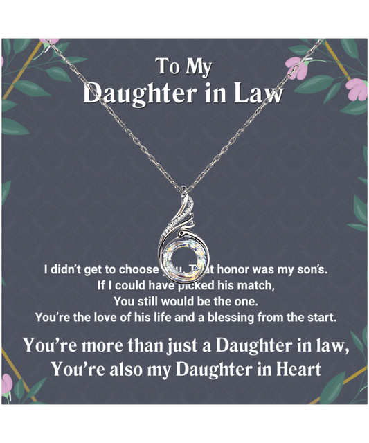 Daughter In Law Rising Phoenix Necklace Gift From Mother In Law, Daughter In Law Wedding Gift Ideas, Future Daughter In Law Birthday Gift