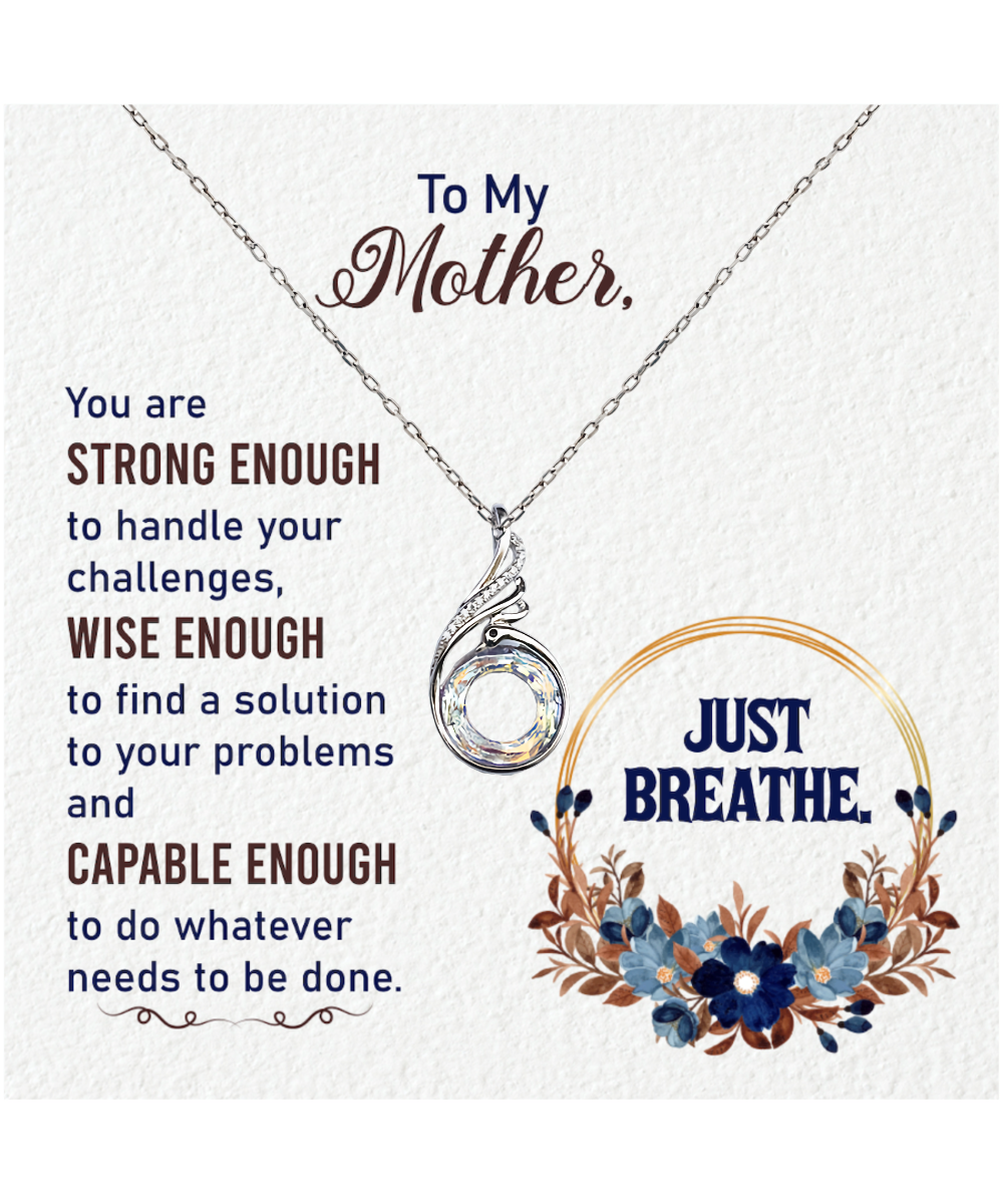 To My Mother, Rising Phoenix Necklace For Mother, Encouragement Gift To Mother, From Daughter To Mother, Strong Mother Jewelry