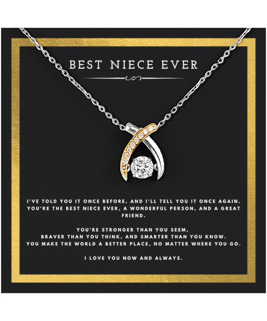 Best Niece Ever Gift From Uncle Wishbone Necklace Jewelry Birthday Present Christmas Gifts For Neice