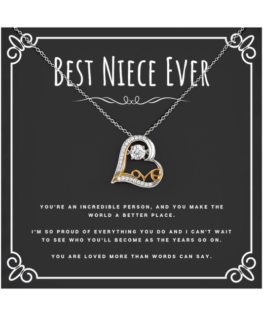 Best Niece Ever Gift From Aunt Heart Necklace Jewelry Birthday Present Christmas Gifts For Neice