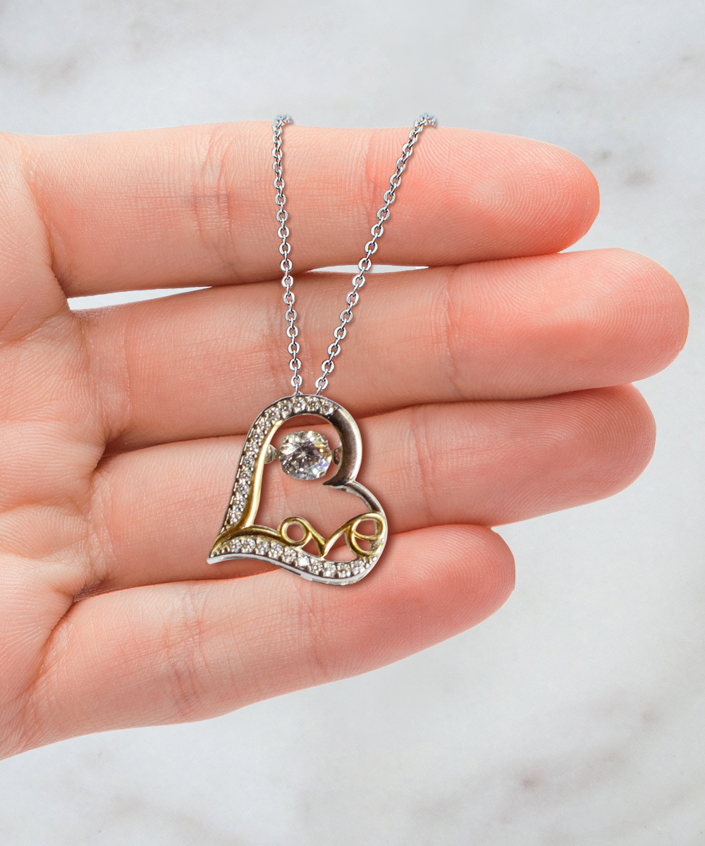 To My Amazing Fiancée Heart Necklace Anniversary Message Card Jewelry Gift From Fiancé, Heartwarming Fiancée Valentines Day Present