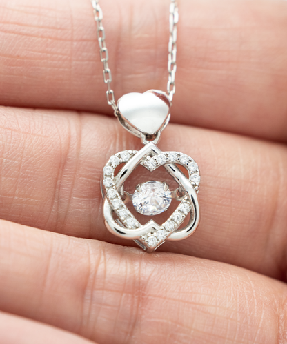 To My Loving Mom, Heart Knot Silver Necklace For Mom, Thank you Mom Birthday Gift, I Love You Mom, Christmas Present Ideas To Mom