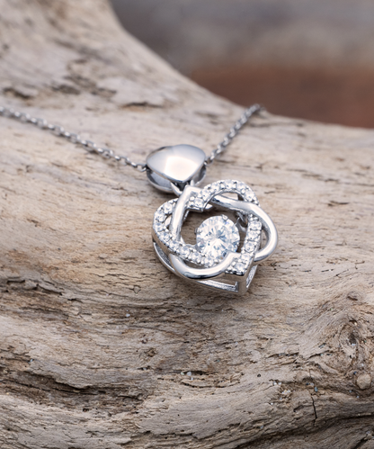 Mother-In-Law Heart Knot Silver Necklace, Gift From Daughter-In-Law, Gift to Mother-in-Law for Christmas, Mother's Day Gift, Mother-In-Law Birthday Jewelry