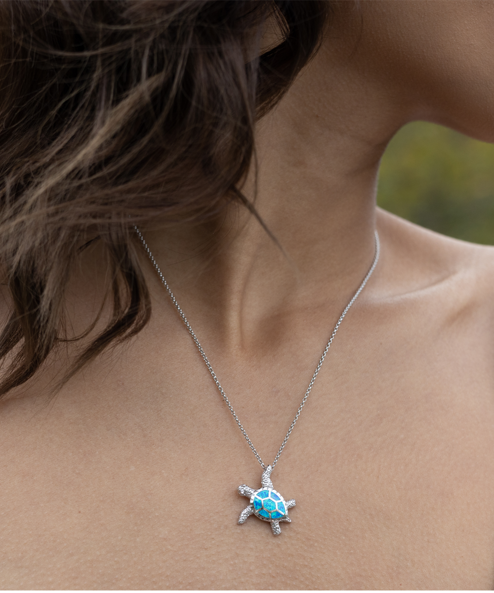 Happy Birthday To My Good Friend, Opal Turtle Necklace To My Friend, Friendship Jewelry Birthday Gift, Good Friends Are Like Stars