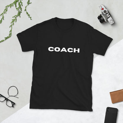 Coach Sports Training Short-Sleeve Unisex Black T-Shirt