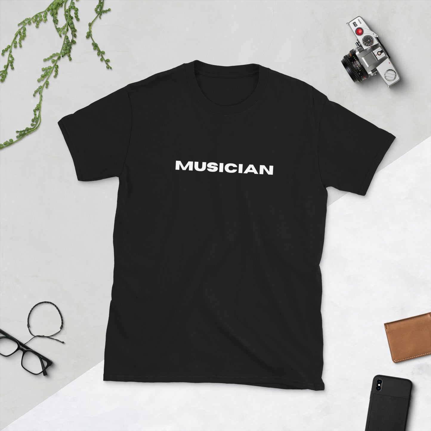 Musician Short-Sleeve Black Unisex T-Shirt