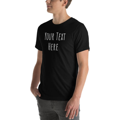 Personalized Custom Unisex Black T-Shirt